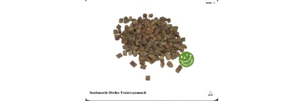 Seebarsch-Sticks-Trainingssnack