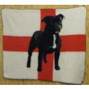 Staffbull Terrier Decke, 90 x 70 cm doppelt genäht ?