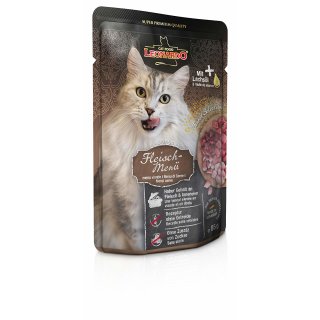 Leonardo Nassfutter für Katzen im Frischebeutel, Fleischmenü, 16  x 85 g