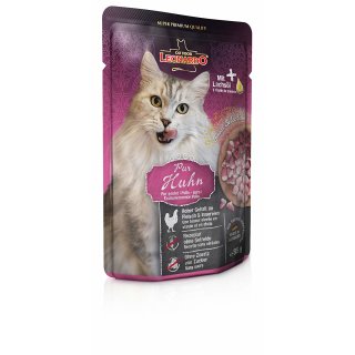 Leonardo Nassfutter für Katzen im Frischebeutel, Hühnchen pur, 16 x 85 g