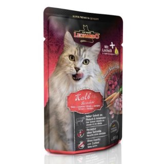 Leonardo Katze Kalb + Gemüse Frischebeutel 16 x 85 g Premium Katzenfutter