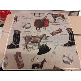Pferde- Kissenbezug 45 x 45 cm mit Reißverschluß