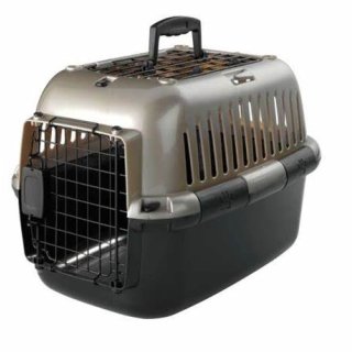 Hundetransportbox EBI Royal Edition, Länge: 49cm, Breite: 32cm, Höhe: 32cm, Kunststoff, silber oder gold