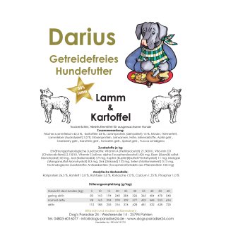 Darius Lamm & Kartoffel Getreidefrei 10 kg