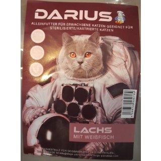 Darius Katzenfutter Lachs mit Weißfisch Sterilisierte erwachsene Katze 1,5 kg